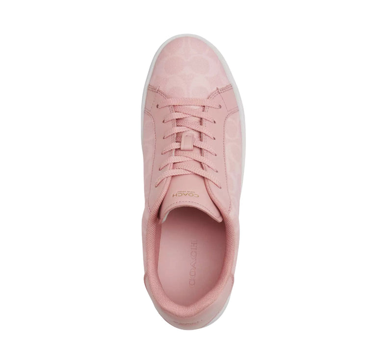 Coach Women's High Line Sneaker In Signature Canvas Pink/Multi