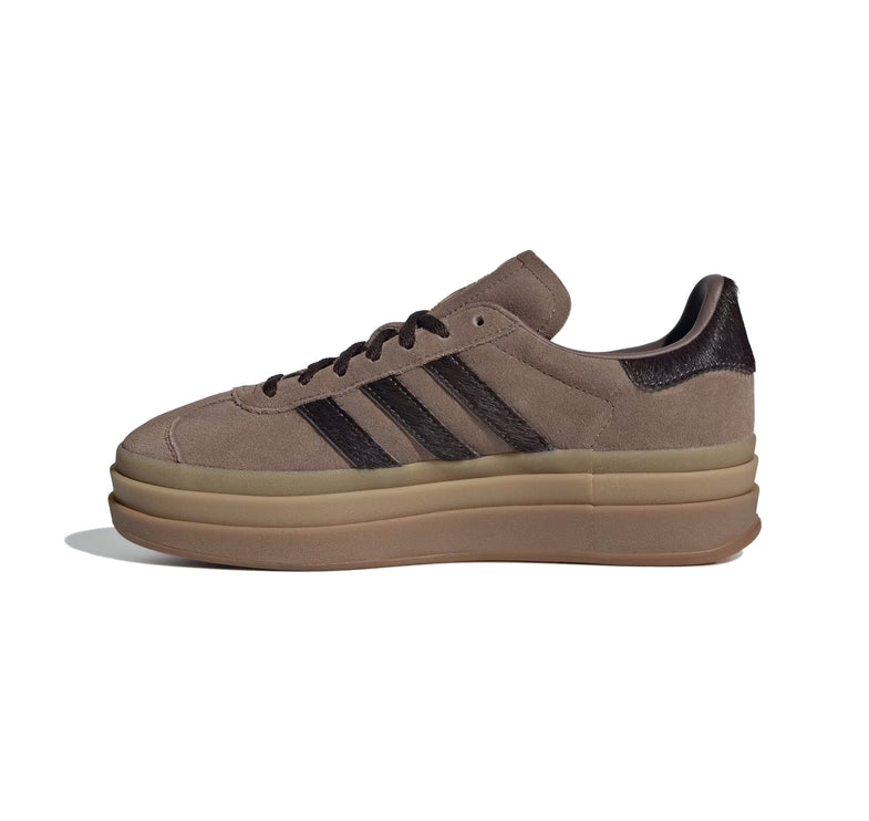 Adidas Women's Gazelle Bold Earth Strata/Aurora Coffee/Gold Metallic IH4202
