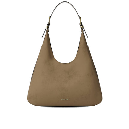 Michael Kors Women's Nolita Large Nubuck Hobo Shoulder Bag Husk