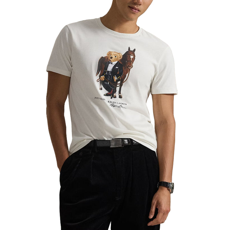 Polo Ralph Lauren Men's Polo Bear Cotton T-Shirt Deckwash White
