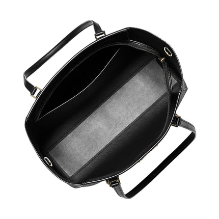 Michael Kors Women's Charlotte Large 3-in-1 Signature Logo Tote Bag Black/Gold