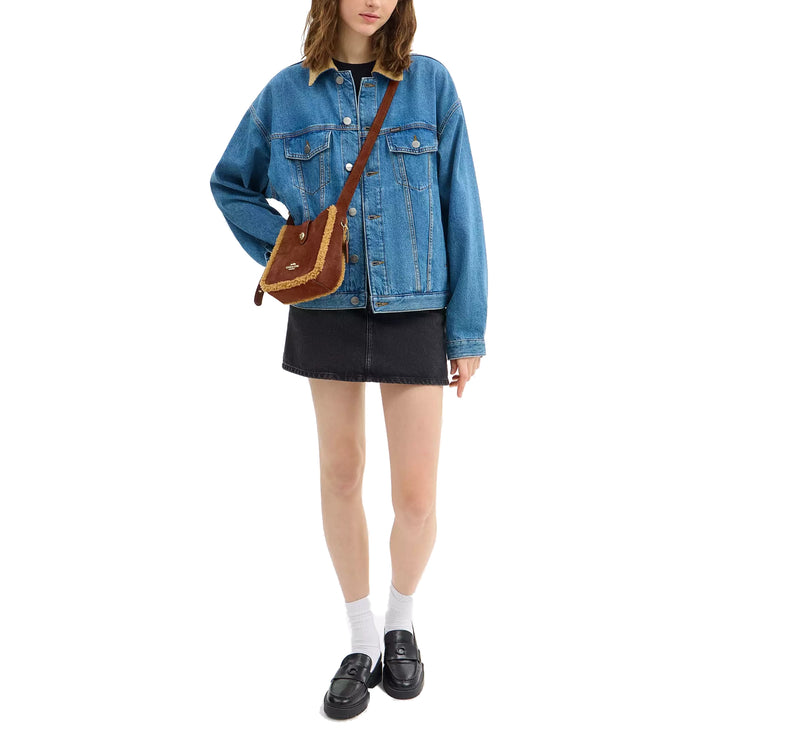 Coach Women's Hadley Mini Crossbody Bag Gold/Vintage Brown Multi