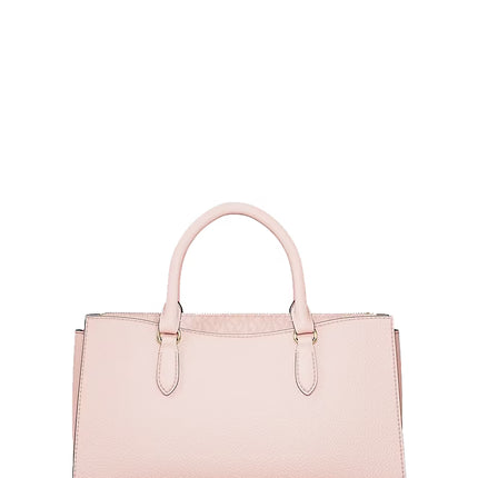 Michael Kors Women's Arden Medium Leather Top-Zip Satchel Bag Powder Blush