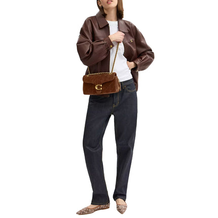 Coach Women's Tabby Shoulder Bag 26 With Quilting Suede/Brass/Warm Brown