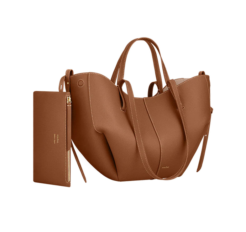 Polène Women's Cyme Mini Edition Textured Camel