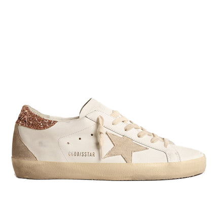 Golden Goose Women's Super Star Sneakers with Suede Star and Peach Pink