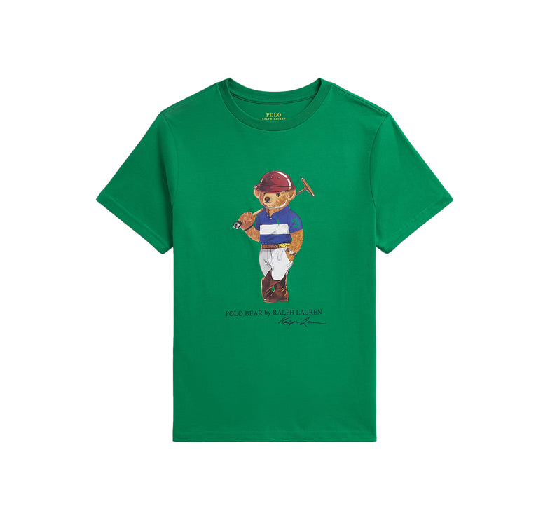 Polo Ralph Lauren Boy's Polo Bear Cotton Jersey Tee Cruise Green