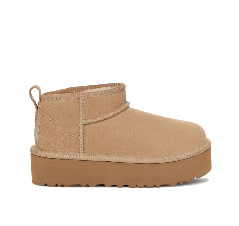 UGG Classic Ultra Mini Platform çocuk botu, bej (sand) süet