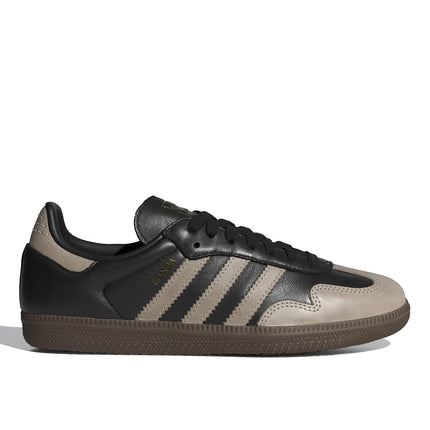 Adidas Women's Samba OG Shoes Core Black/Wonder Beige/Gold Metallic KJ0995