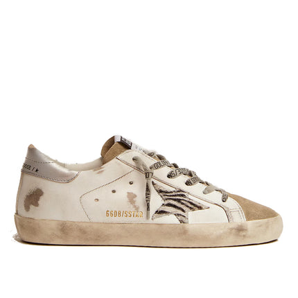 Golden Goose Women's Super Star with Zebra Print Pony Skin Star