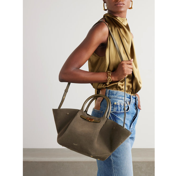 DeMellier London Women's The Midi New York Green Suede