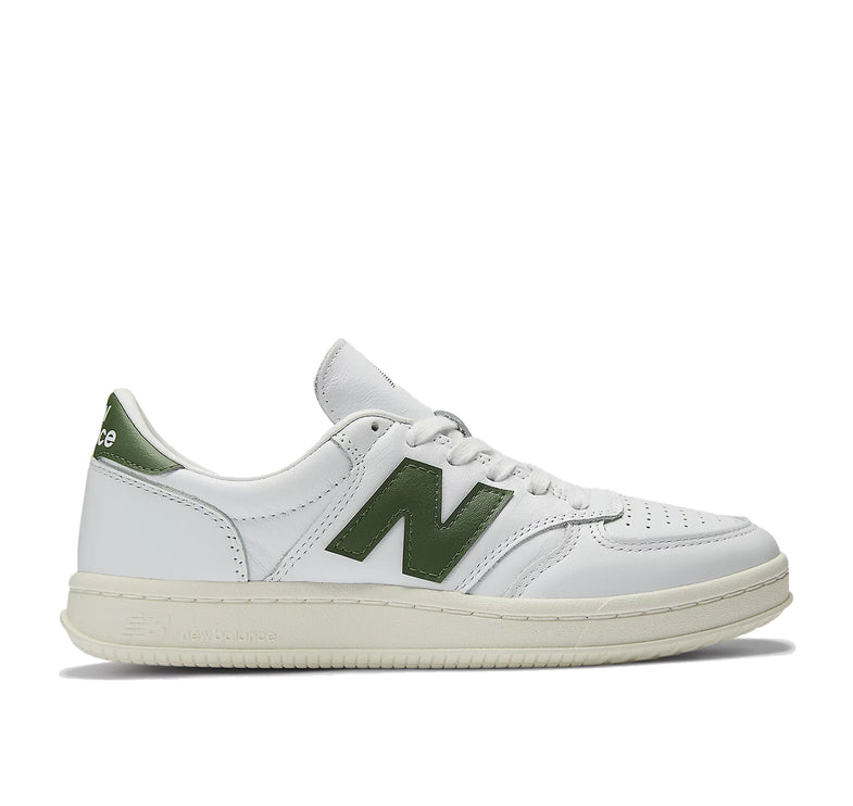 New Balance T500 White with Dark Alpine Green CT500CLC