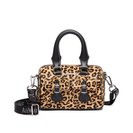 Dr. Martens Mini Top Handle Leopard Print Bag Black/Tan