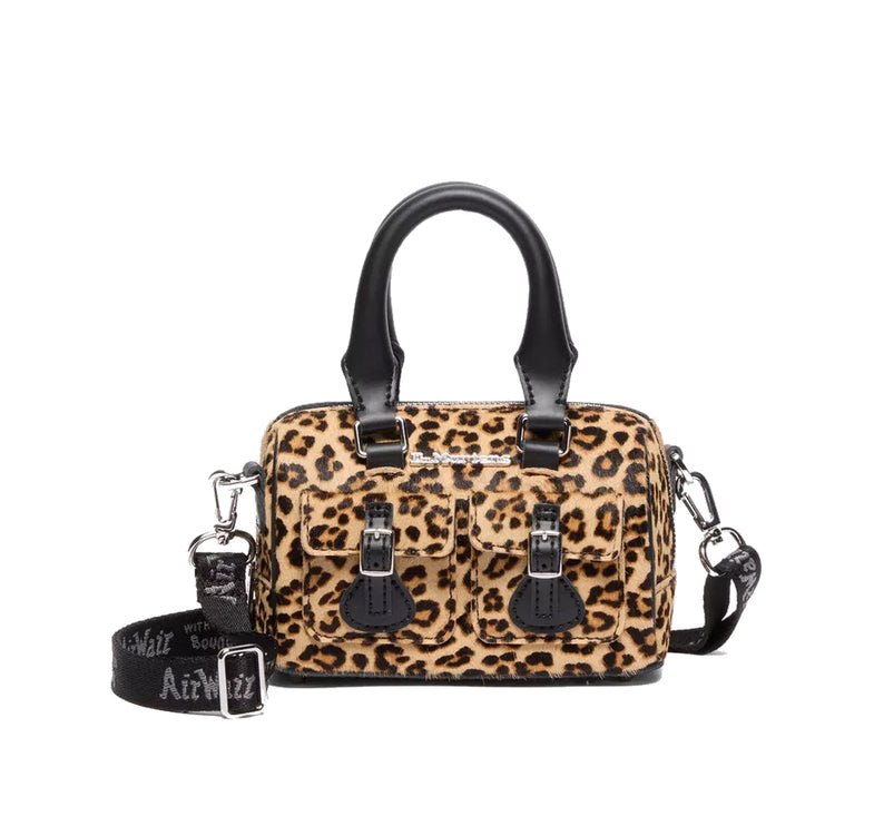 Dr. Martens Mini Top Handle Leopard Print Bag Black/Tan