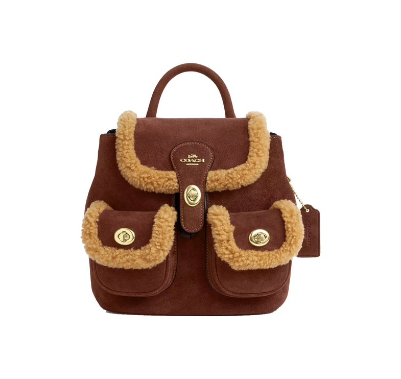Coach Women's Hadley Backpack Gold/Vintage Brown Multi