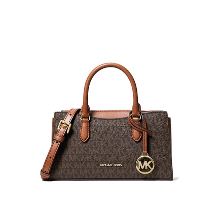 Michael Kors Women's Arden Small Signature Logo Messenger Bag Brown