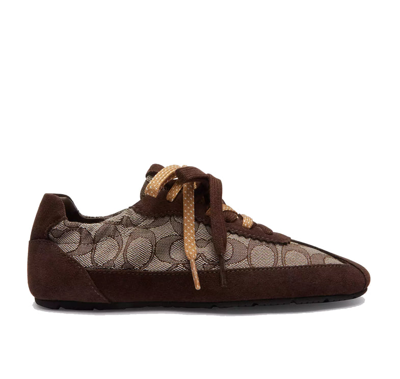 Coach Women's Soft Sneaker In Signature Jacquard Maple/Oak