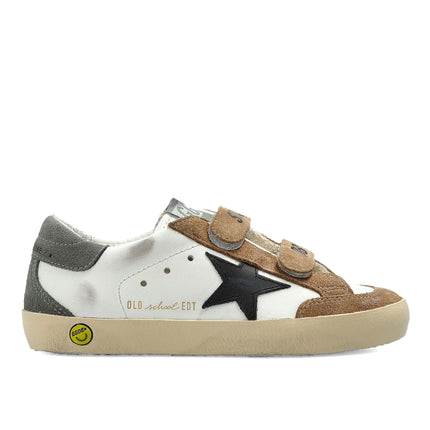 Golden Goose Grade School Old Sneakers with White/Taupe Multi