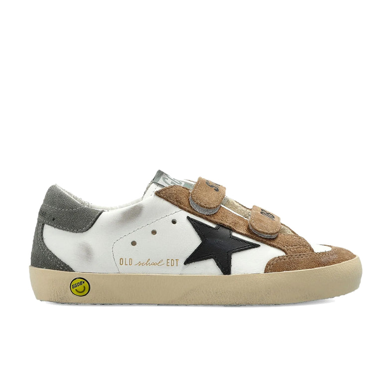 Golden Goose Grade School Old Sneakers with White/Taupe Multi