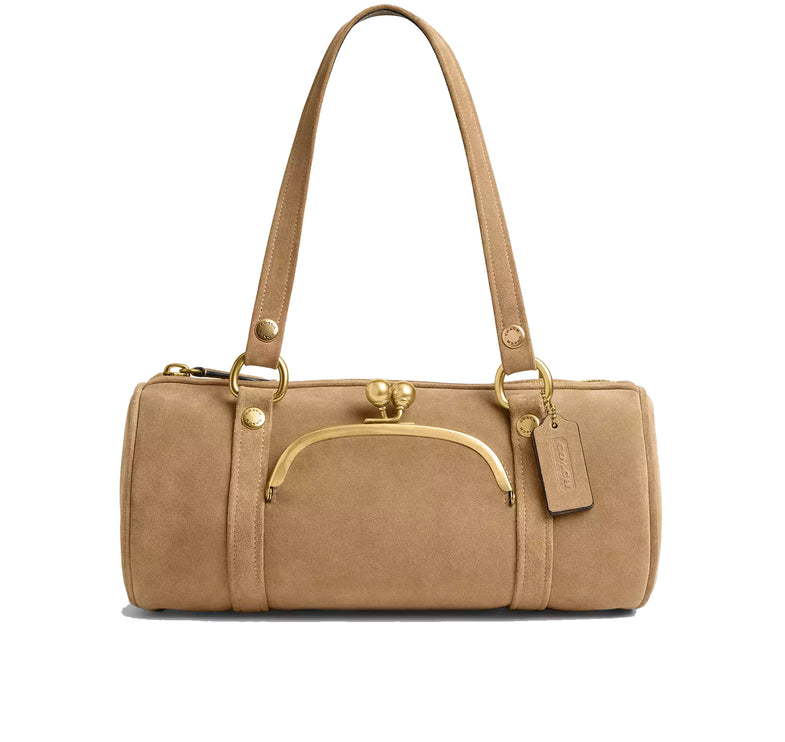 Coach Women's Kisslock Barrel Bag Brass/Soul