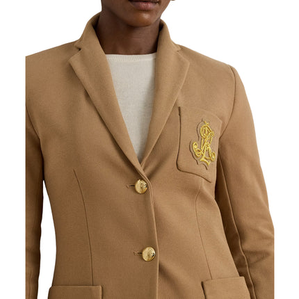 Polo Ralph Lauren Women's Bullion Jacquard Blazer Classic Camel