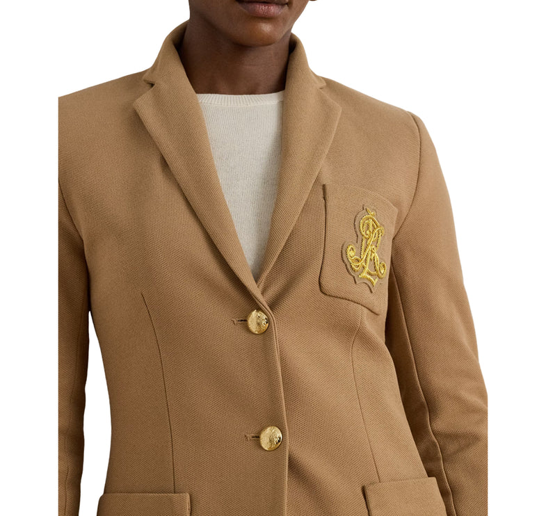 Polo Ralph Lauren Women's Bullion Jacquard Blazer Classic Camel