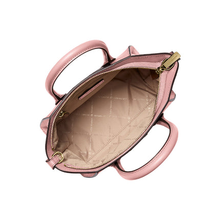 Michael Kors Women's Avril Small Pebbled Leather Satchel Powder Blush