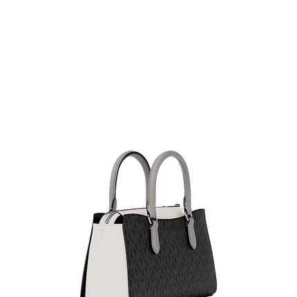 Michael Kors Women's Arden Small Color-Block Signature Logo Messenger Bag Black Combo