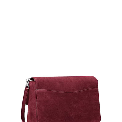 Michael Kors Women's Kacey Large Convertible Shoulder Bag Maroon/Silver