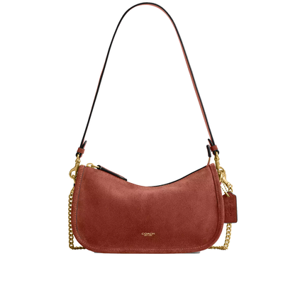 Coach Women's Waverly Bag Suede/Brass/Clay