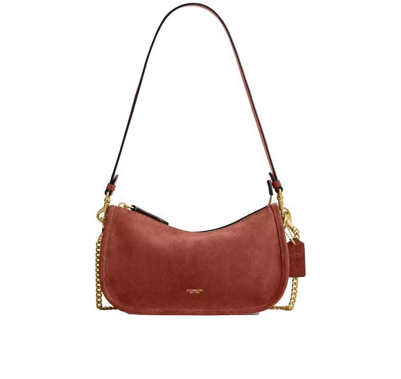 Coach Women's Waverly Bag Suede/Brass/Clay