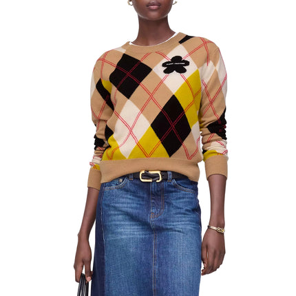 Marc Jacobs Women's Preppy Daisy Argyle Crewneck