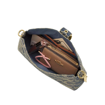Coach Women's Abbie Shoulder Bag In Signature Regenerative Cotton Denim Gold/Denim