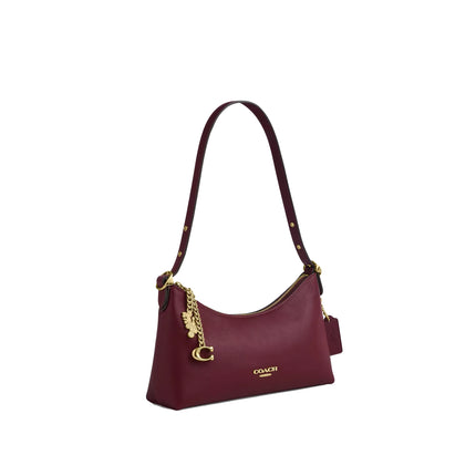 Coach Women's Emeilia Shoulder Bag Gold/Dark Cherry
