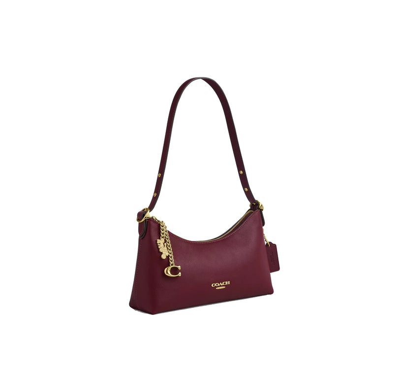 Coach Women's Emeilia Shoulder Bag Gold/Dark Cherry