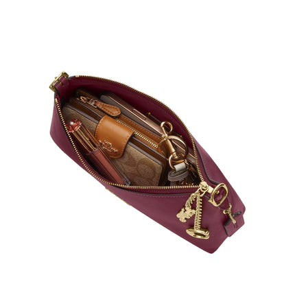 Coach Women's Emeilia Shoulder Bag Gold/Dark Cherry