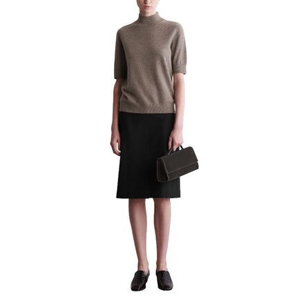 COS Women's Gallery Clutch Bag Dark Brown