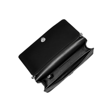 Michael Kors Women's Jet Set Medium Signature Logo Crossbody Bag Silver/Black