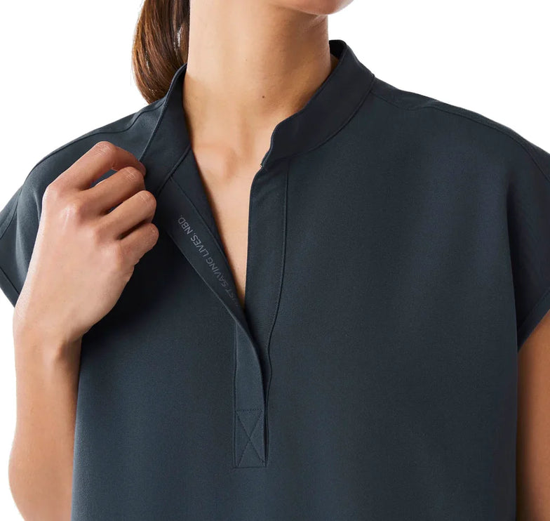 FIGS Women's Rafaela Oversized Scrub Top Dark Harbor