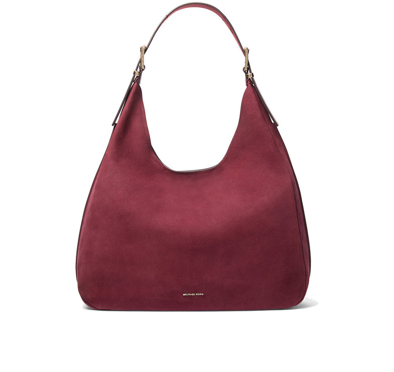 Michael Kors Women's Nolita Large Nubuck Hobo Shoulder Bag Mulberry