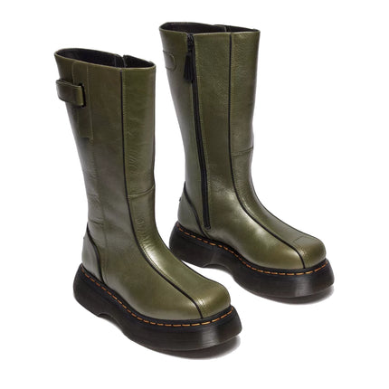Dr. Martens Women's Buzz Hi Eclipse Leather Boots Olive Green