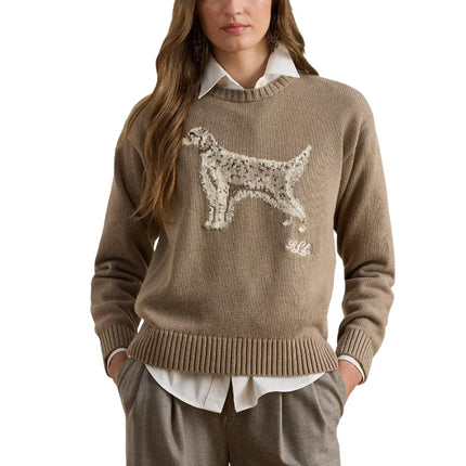 Polo Ralph Lauren Women's Intarsia-Knit English Setter Sweater Adirondack Heather Multi