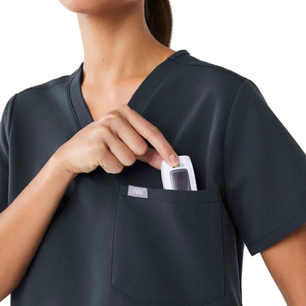 FIGS Women's Catarina One Pocket Scrub Top Dark Harbor