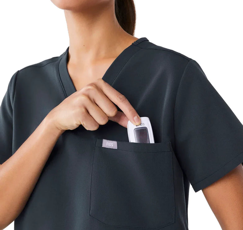 FIGS Women's Catarina One Pocket Scrub Top Dark Harbor