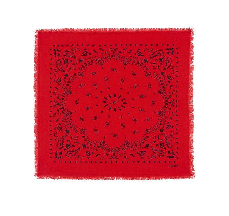 KUJTEN Women's Small Bandana Hachi Coral Red