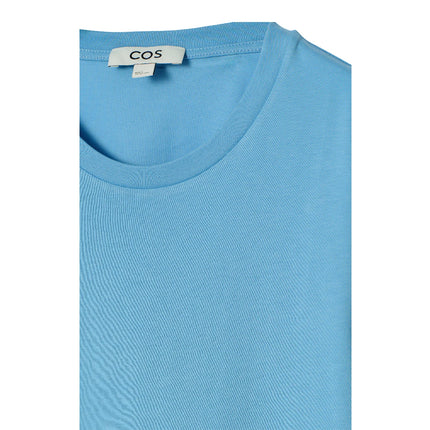COS Women's Crew-Neck Cotton T-Shirt Light Blue