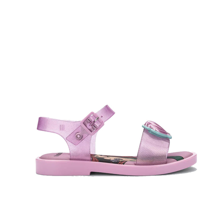 Mini Melissa + Disney Kids Mar Sandal Princess Glitter Pink