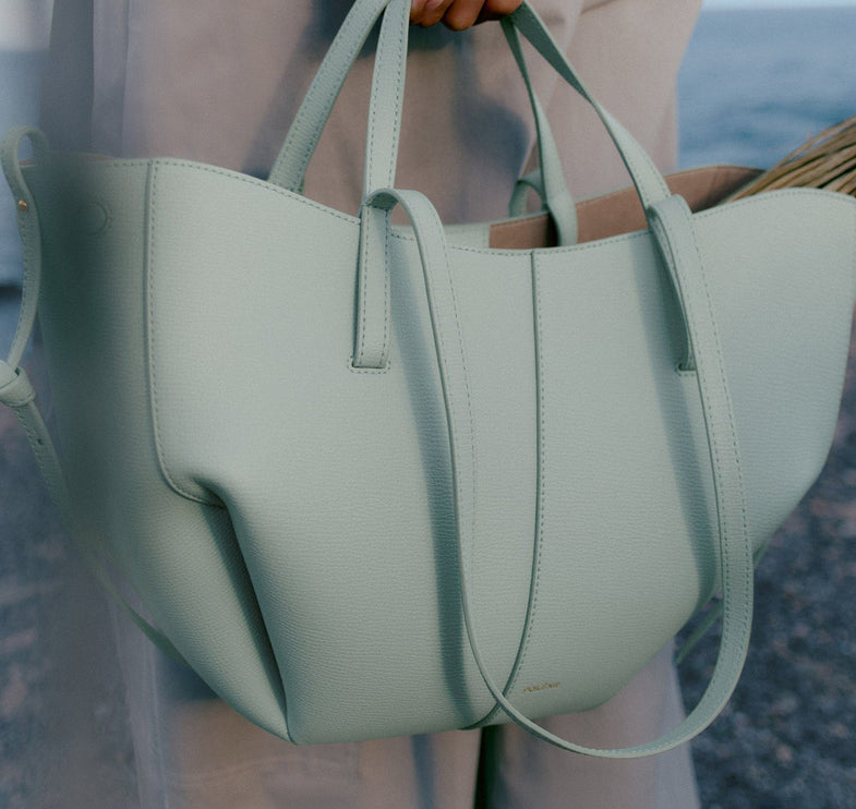 Polène Women's Cyme Mini Edition Textured Sea Foam