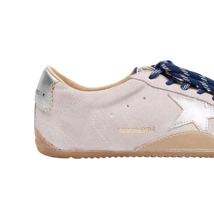 Golden Goose Women's True Star in Pastel Pink Suede with Silver Star