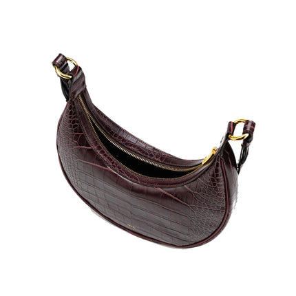 JW PEI Women's Carly Saddle Bag Brown Croc